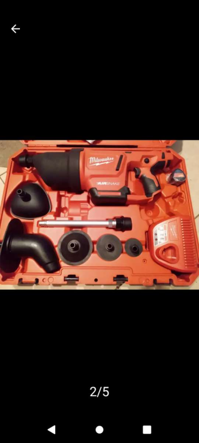 MILWAUKEE Drain Gun Kit Cordless AIRSNAKE M12 For 1 in to 4 - Thumbnail 3
