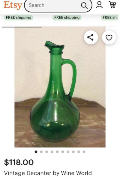 Mid century  venetian glass carafe Jug decanter - Thumbnail 5