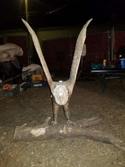 handmade wooden eagle