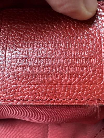1 Ladies Burgundy COACH PURSE - Thumbnail 2