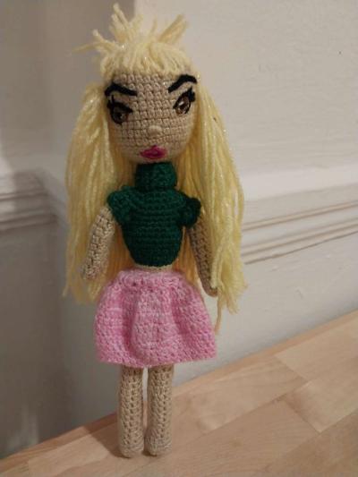 handmade knitted doll