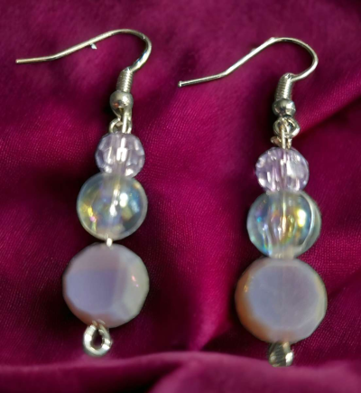 Glass Bead Necklace Bracelet and Earring Set - Thumbnail 3