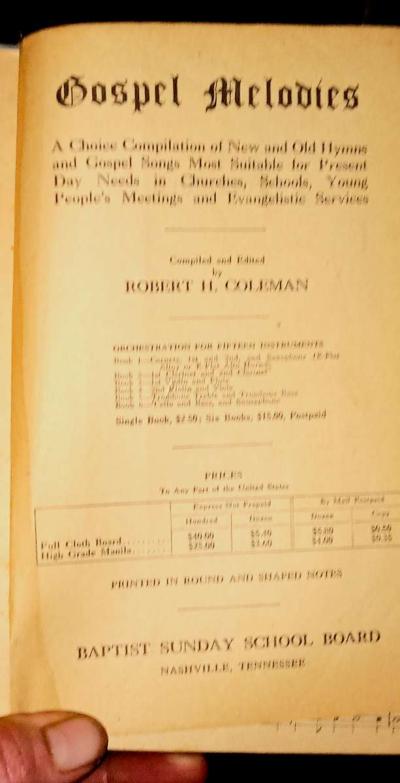 1928 GOSPEL MELODIES song book - Thumbnail 3