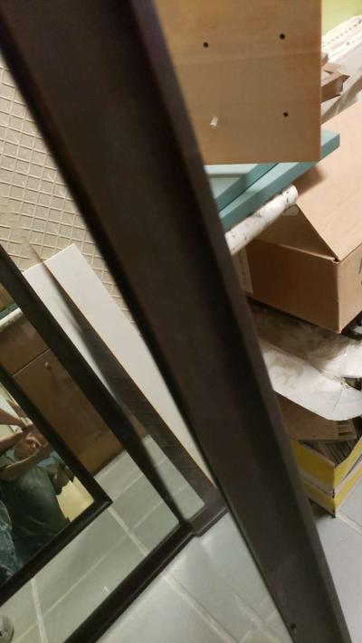 2 large mirrors in wood frame - Thumbnail 3