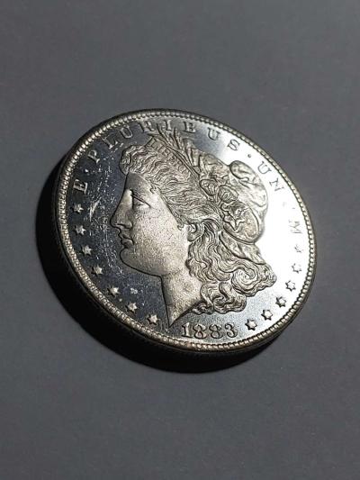 HIGH GRADE GEM DEEP MIRROR DMPL SILVER 1883 cc - Thumbnail 3