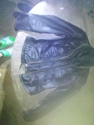 womens black leather jacket