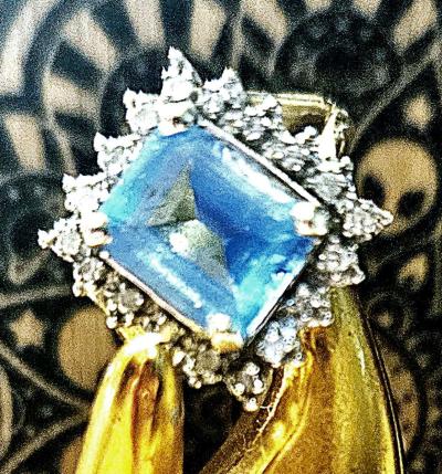 blue topaz 10k gold ring - Thumbnail 2