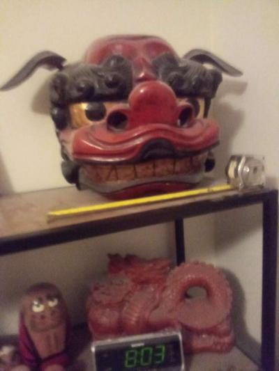 shishi matsuri mask from Japan prewar - Thumbnail 3