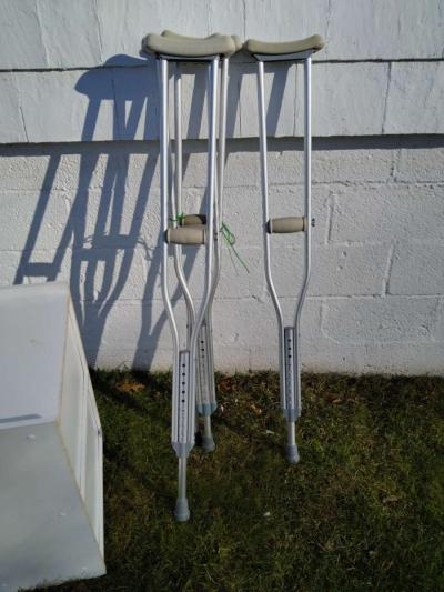 set of four crutches