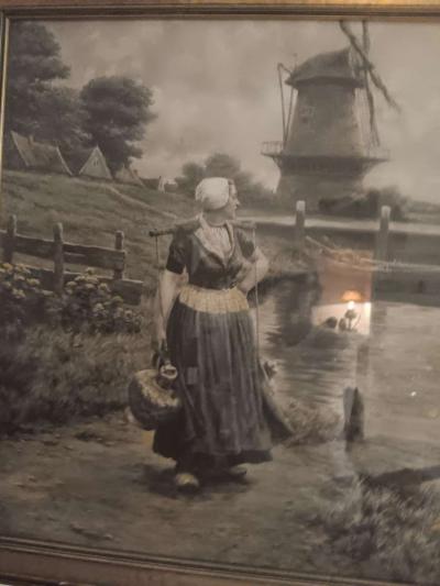 antique beautiful 1930s painting - Thumbnail 3