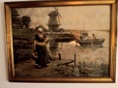 antique beautiful 1930s painting - Thumbnail 4