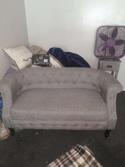 tufted from Wayfair couch has couple small incense holes but