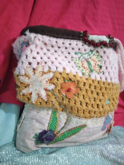 Vintage Style Crocheted Purse - Thumbnail 2