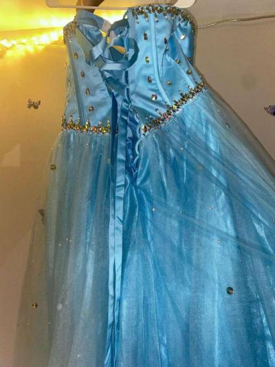 Icy Blue Quince Dress - Thumbnail 2