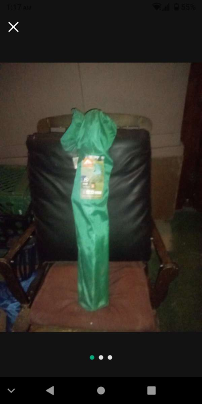 two foldable chairs with cup holders and one foldable cot - Thumbnail 3