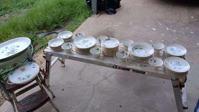 real fine china big  dinnerware set handpainted - Thumbnail 5
