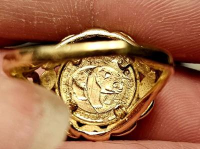 10k gold panda ring - Thumbnail 4