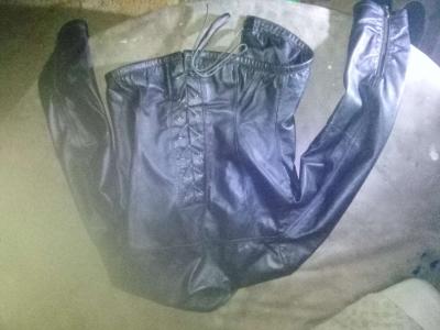 womens black leather jacket - Thumbnail 4