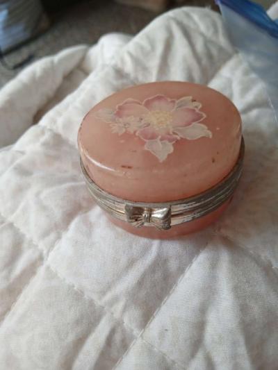 antique pink pill box - Concord, California