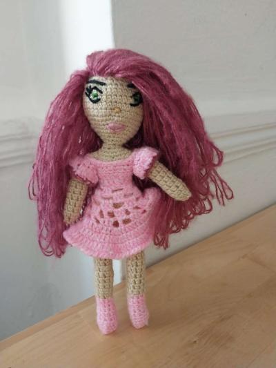 handmade knitted doll