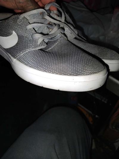 NIKE TENNIS SHOES GREY w White trim size10 - Garden Grove, California