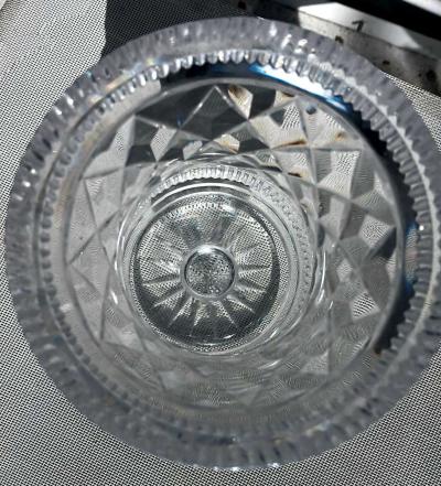 vintage thick crystal vase - Thumbnail 4