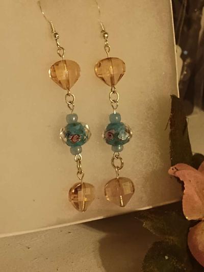 glass bead earrings - Thumbnail 3