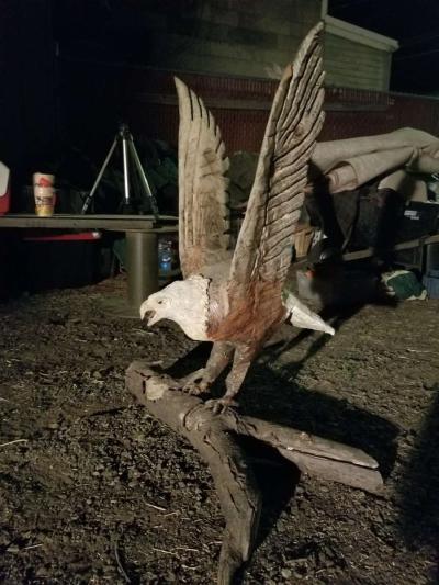 handmade wooden eagle - Thumbnail 3