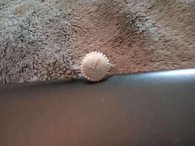 18k white gold monogram ring size 6 - Thumbnail 2