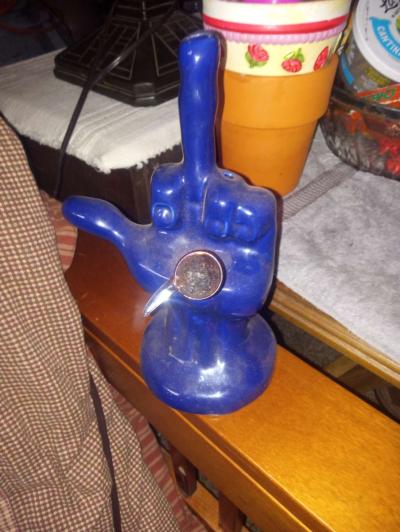 dark blue middle finger bong - Arnold, California