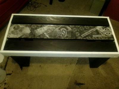 wooden Ohio State bench hand made - Thumbnail 2
