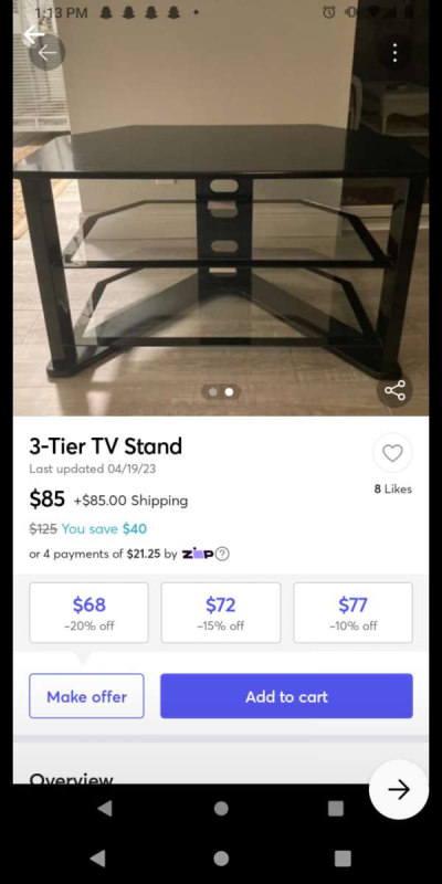3 Tier Stand with wall mount - Thumbnail 3