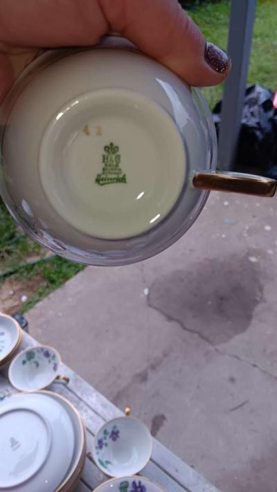 real fine china big  dinnerware set handpainted - Thumbnail 3
