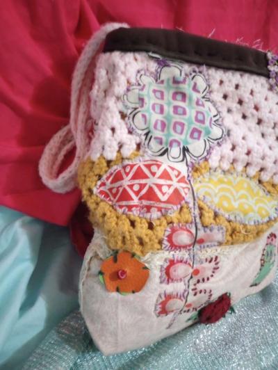 Vintage Style Crocheted Purse - Thumbnail 5