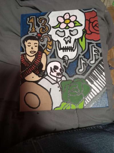 paintings Shemron and a skull painted - Thumbnail 2