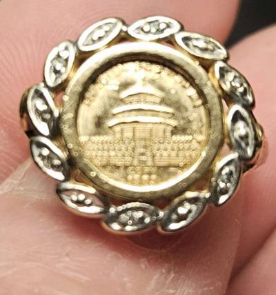 10k gold panda ring - Thumbnail 3