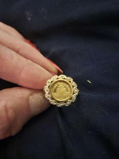 10k gold panda ring - Thumbnail 2