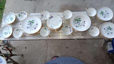 real fine china big  dinnerware set handpainted - Thumbnail 4