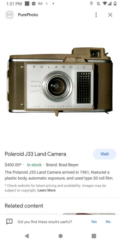 2 Original Antique Polaroid Cameras model J33 n 95B - Thumbnail 4