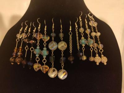 hand made glass bead earrings - Thumbnail 3