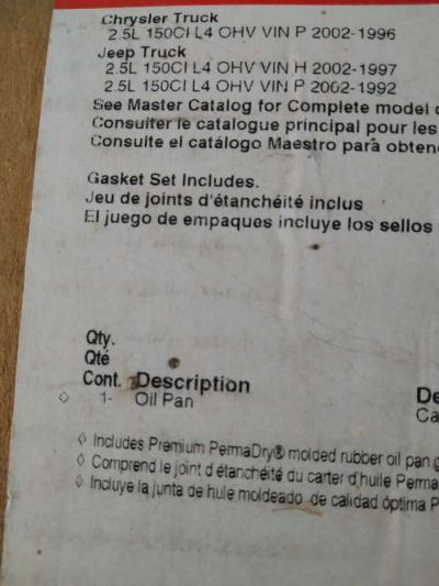 new pants gasket oem