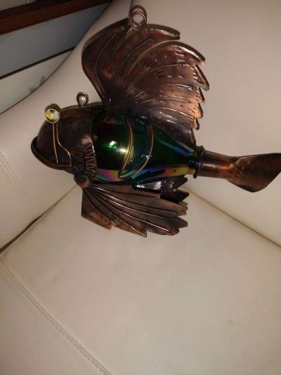 metal sculpture of a Lion fish