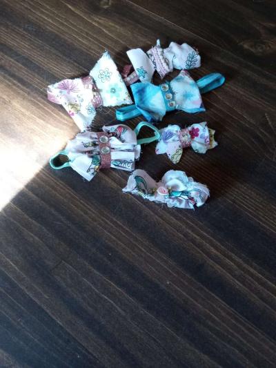 ribbon and fabric and leather hair or gifts bows - Thumbnail 5