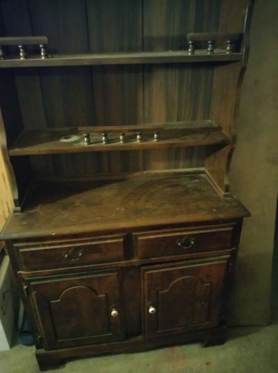 2 piece hutch Brown color - Thumbnail 5