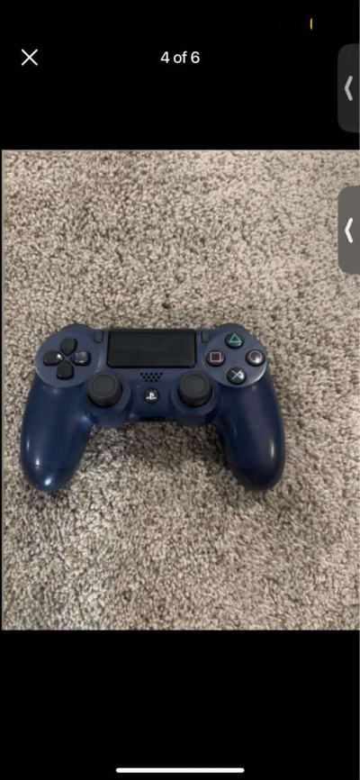 PlayStation 4 Slim 500 GB with blue controller and 5 games - Thumbnail 5