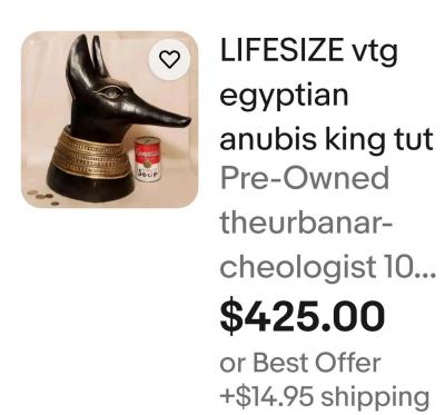 Rare Anubis And Bastet Life Size Vintage  Statues - Thumbnail 4