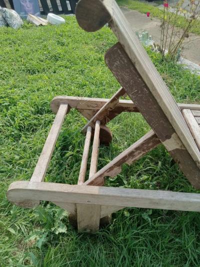 3 Antique Pool Patio Lounge Chairs - Thumbnail 4