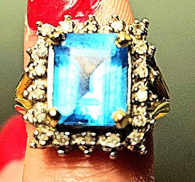 blue topaz 10k gold ring - Thumbnail 4