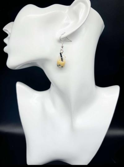 Beige Boba Earrings - Houston, Texas