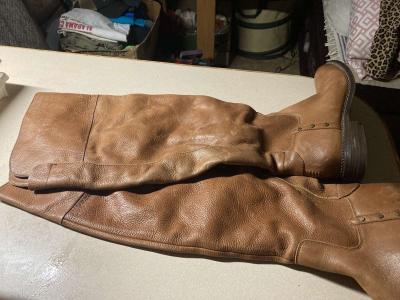 Franco Sarto Over the knee browns genuine leather boots - Thumbnail 3